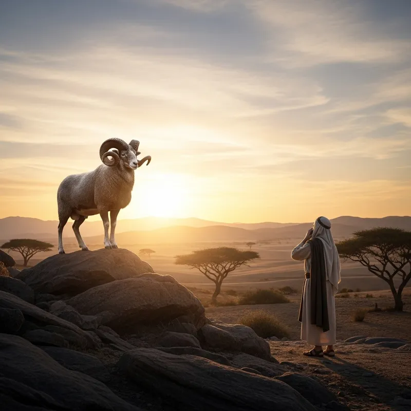 Divine Ram Sacrifice: Abraham's Divine Gift