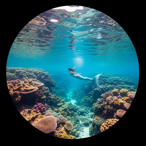 Surreal Underwater Mermaid Scene | Ethereal & Vibrant Imagery