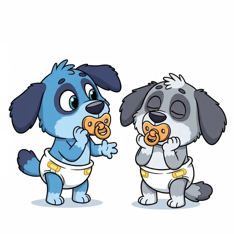 Bluey and Bingo Diapers: USA - Chupete Collection