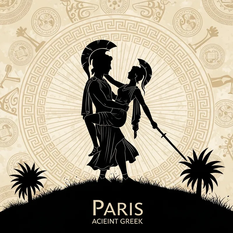 Abduction Scene in Ancient Greek Art Silhouettes Abduction Scene in Ancient Greek Art Silhouettes