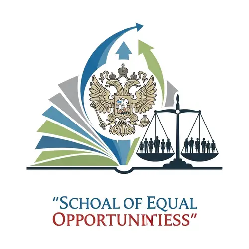 School of Equal Opportunities Logo with Russian Emblem