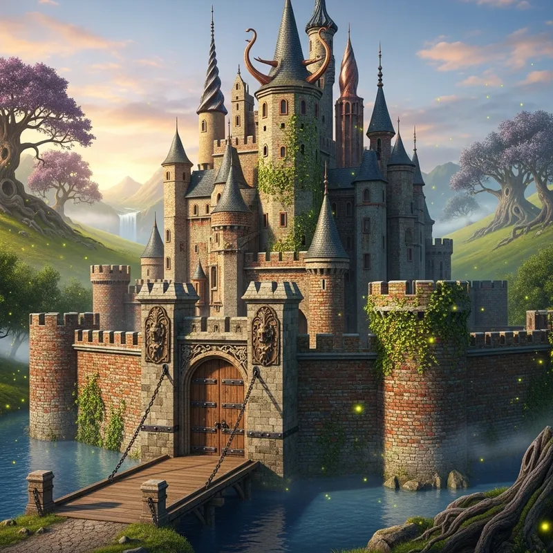 Enchanting Fairytale Castle Fantasy Wall Art Enchanting Fairytale Castle Fantasy Wall Art