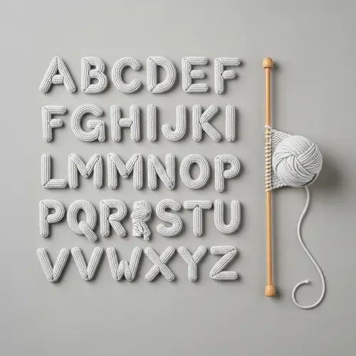 Modern Alphabet Knitting | Minimalist Design