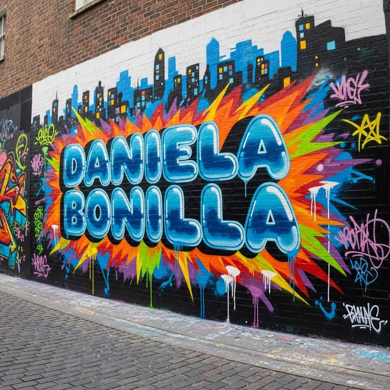 Vibrant Street Mural by Daniela Bonilla