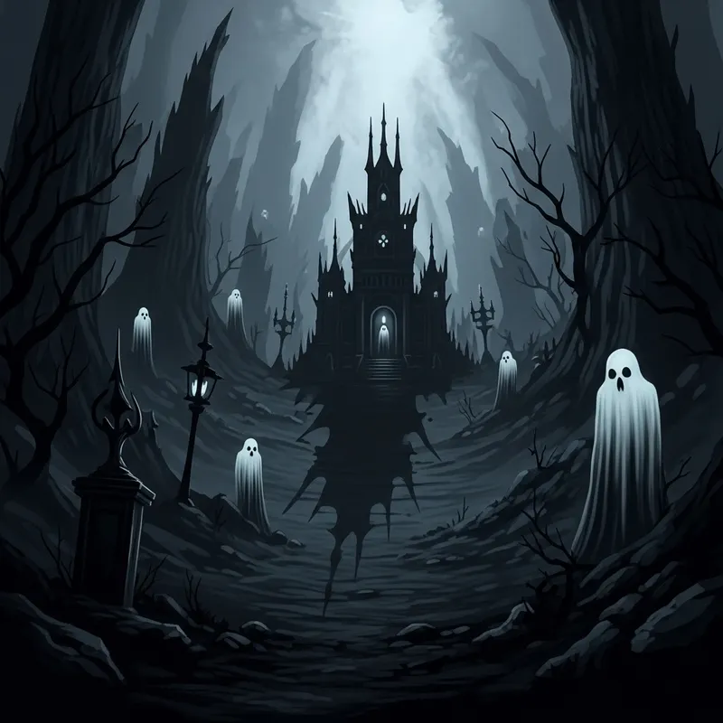 Chilling Encounter: Haunting Apparitions and Eerie Shadows