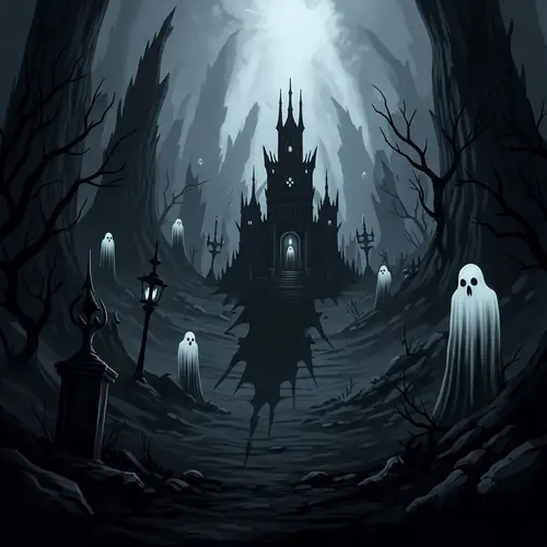 Ethereal Apparitions in Chilling Landscape