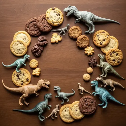 Cookies and Dinosaur Circle Display