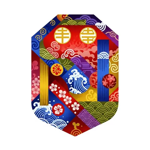 Colorful Omamori Charm - Japanese Cultural Heritage