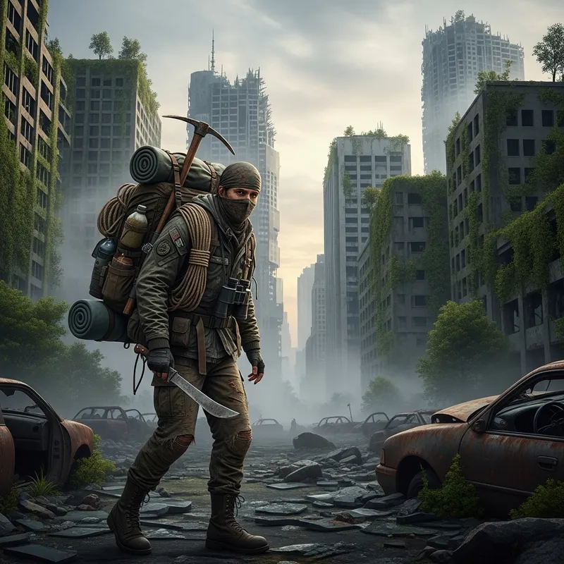 Desolate Post-Apocalyptic Cityscape: Stalker Exploration