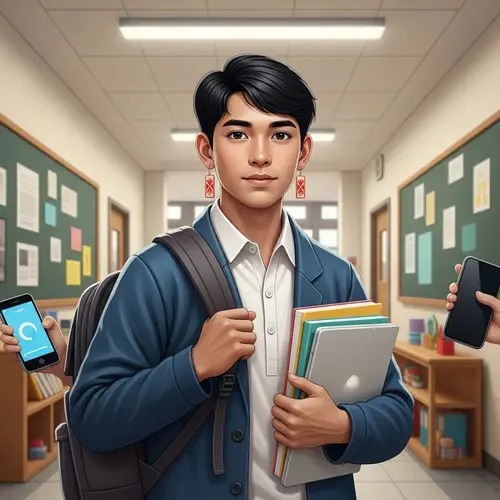 Modern Filipino School Boy with Traditional Heritage Style