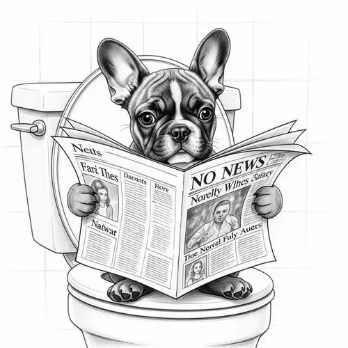 Charming French Bulldog Puppy Pencil Sketch