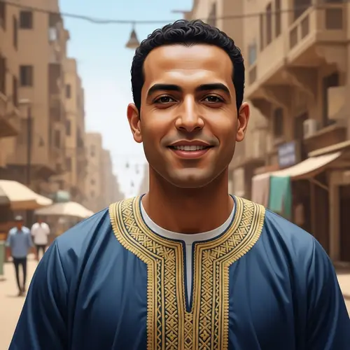 Authentic Egyptian Man: Rich Heritage Portrayed in Traditional Attire