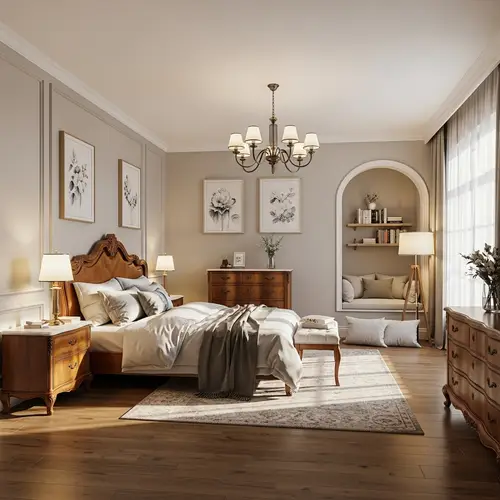 Beautifully Decorated Bedroom | Sophisticated Contemporary Vintage Style