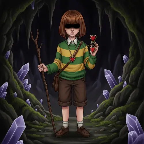 Chara from Underground Fantasy World - Green and Yellow Outfit