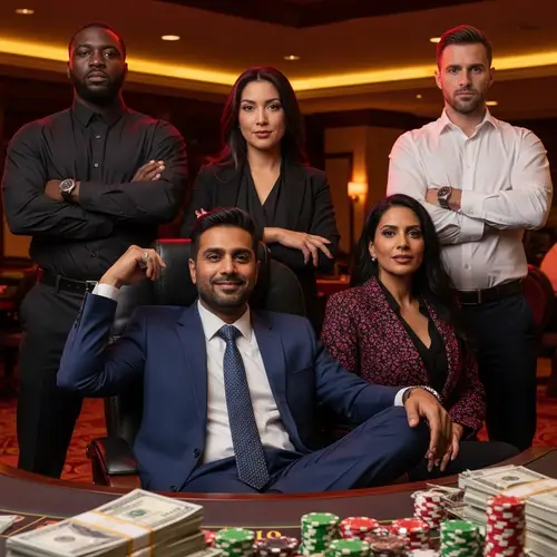 Casino Owner with Glamorous Women and Bodyguards | Wealthy Scene