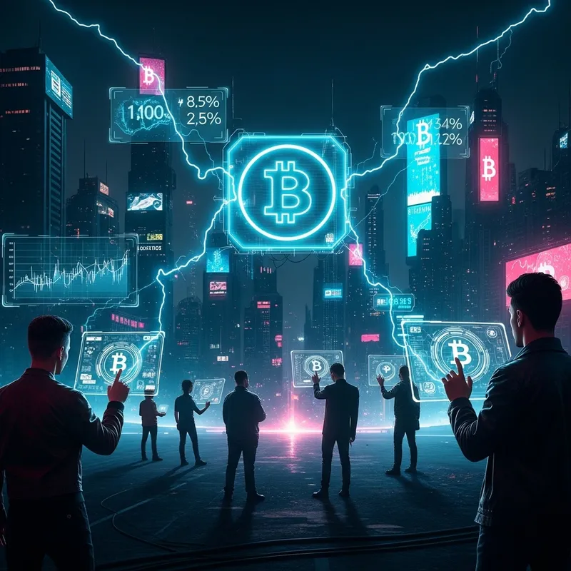 Futuristic Cyberpunk Bitcoin Scene: Digital Innovation Amidst Urban Chaos Futuristic Cyberpunk Bitcoin Scene: Digital Innovation Amidst Urban Chaos