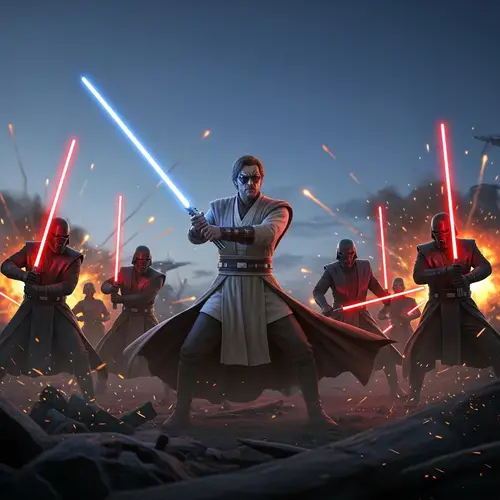 Epic Jedi vs Sith Battle: Intense Lightsaber Duel