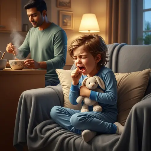 Symptoms of Whooping Cough: A Heartwarming Scene