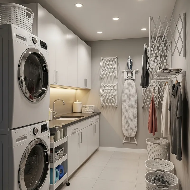 Efficient Narrow Laundry Room Design Ideas