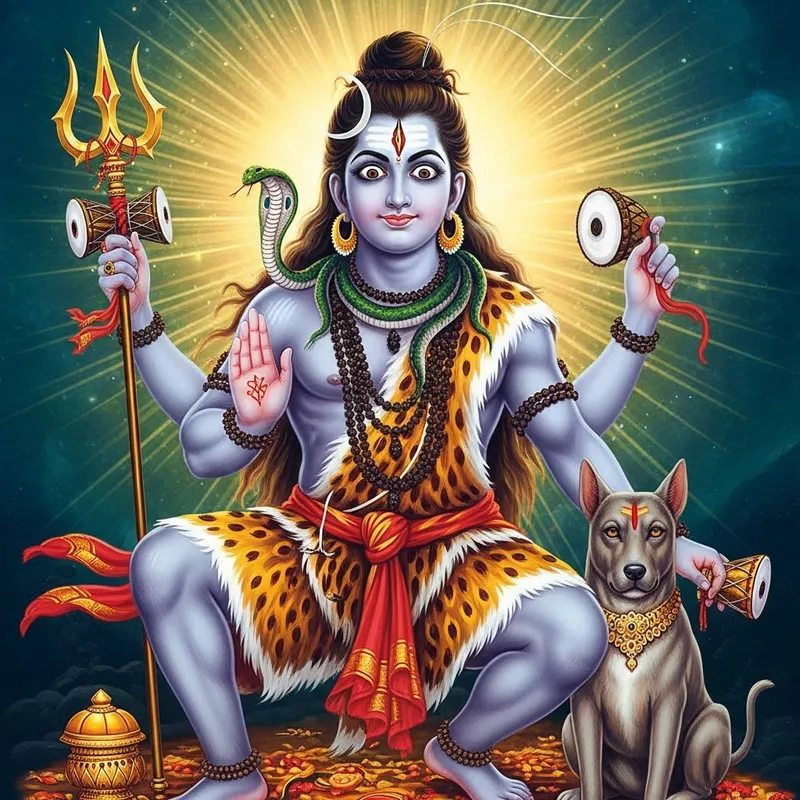 Divine Vibrant Brilliance of Lord Bhairava in Hindu Mythology