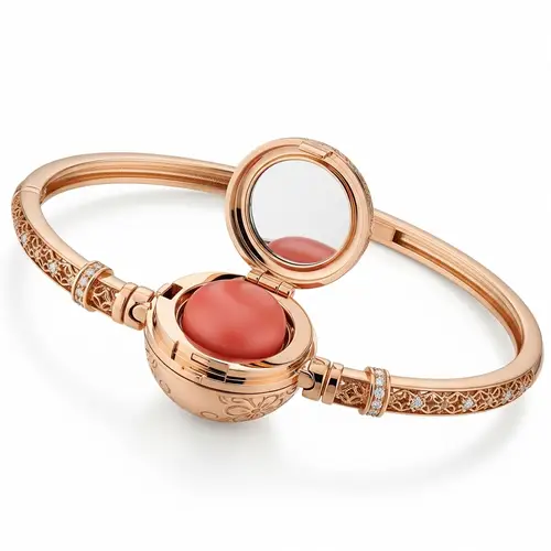 Unique Capsule Bracelet with Lip Balm and Mirror