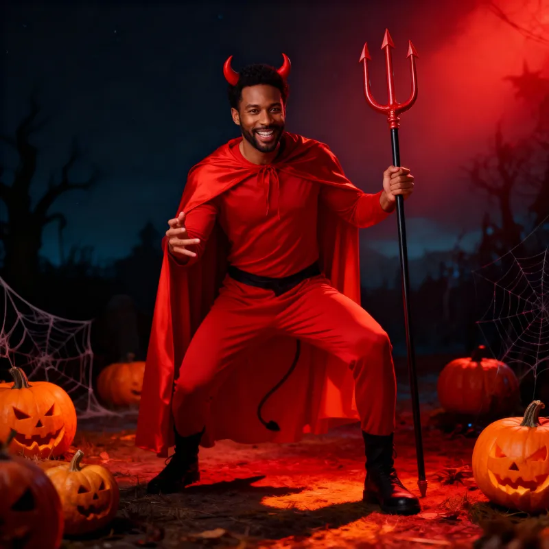Classic Red Devil Costume for Halloween Fun
