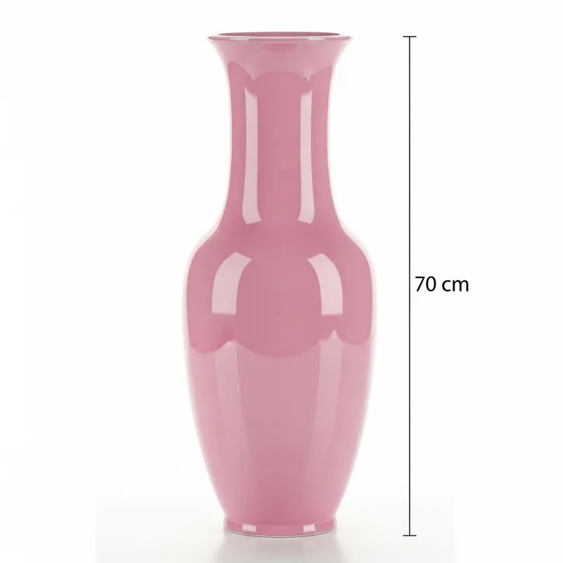 Beautiful Pink Porcelain Vase - 70cm Height