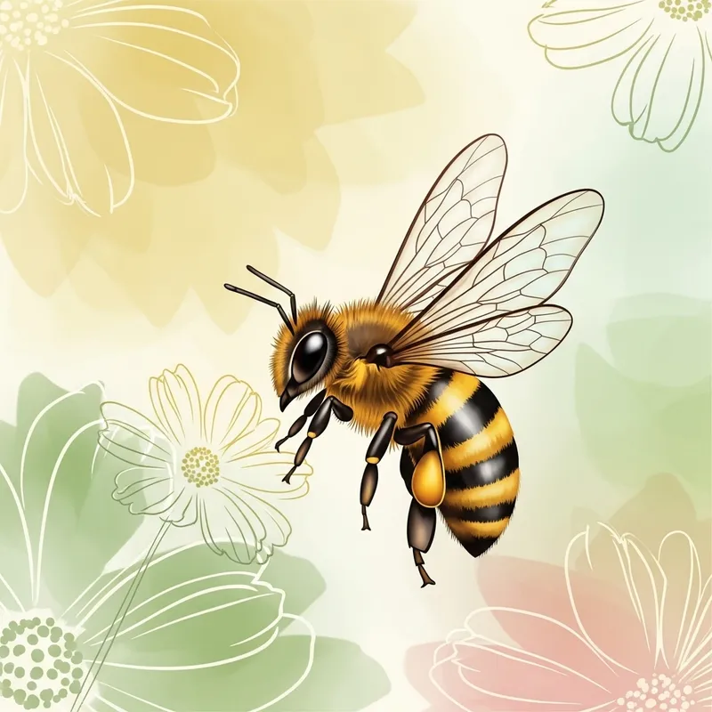 Elegant Bee-Themed Cosmetics Background Elegant Bee-Themed Cosmetics Background
