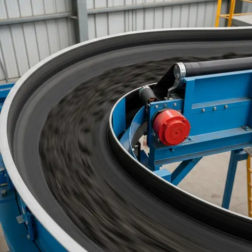 Conveyor Belt Moving Downward in Spiral Motion