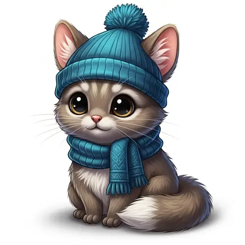 Adorable Shy Male Furry Creature with Sparkling Eyes