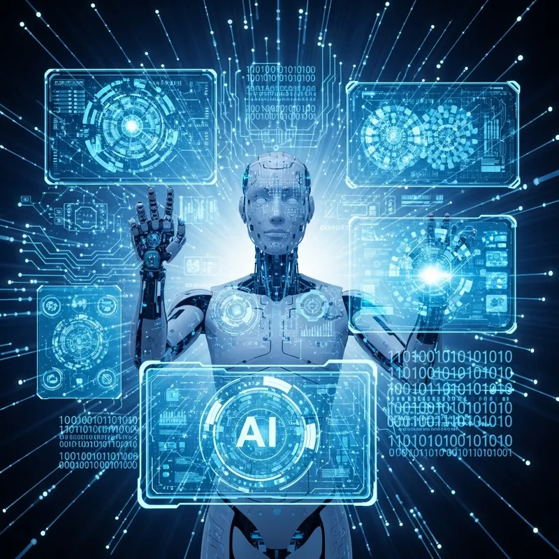 Advanced AI Content Assistant in Modern Setting | Technology Innovation