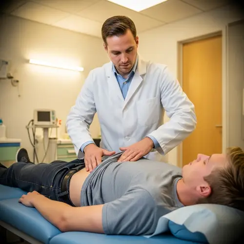 Non-Invasive Abdominal Examination by a Doctor