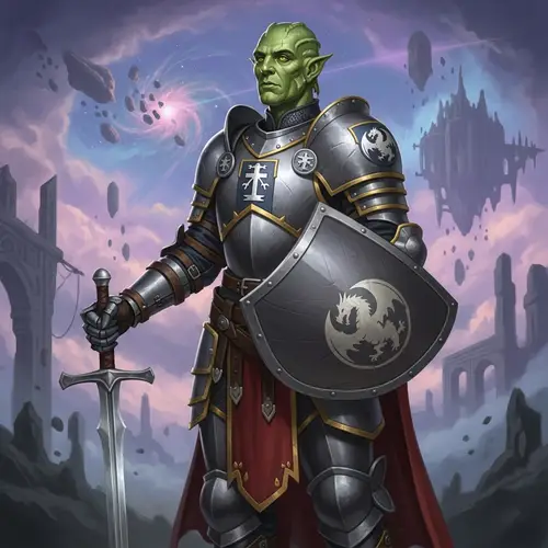 Male Githyanki Paladin Character in Dungeons and Dragons