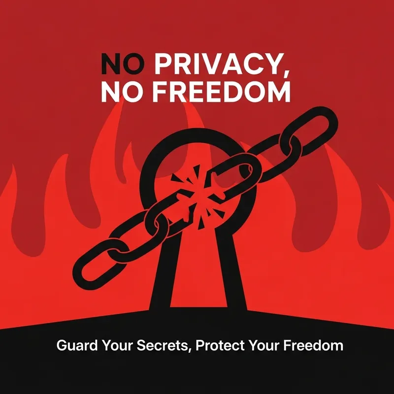 No Privacy, No Freedom - Modern Poster Design