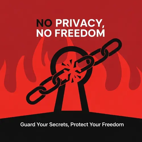Guard Your Secrets, Protect Your Freedom - Privacy & Freedom Poster