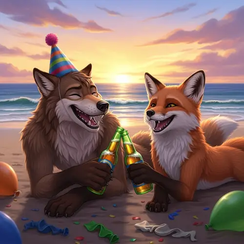 Drunken Wolf's Birthday Bash on the Beach