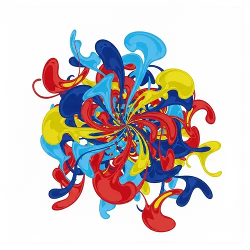 Vivid Abstract Artwork: Chaos and Harmony in Colors