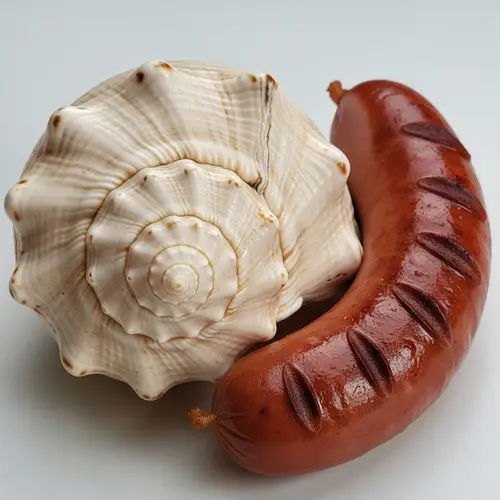 Seashell and Sausage Sleeping Scene: Whimsical Slumber