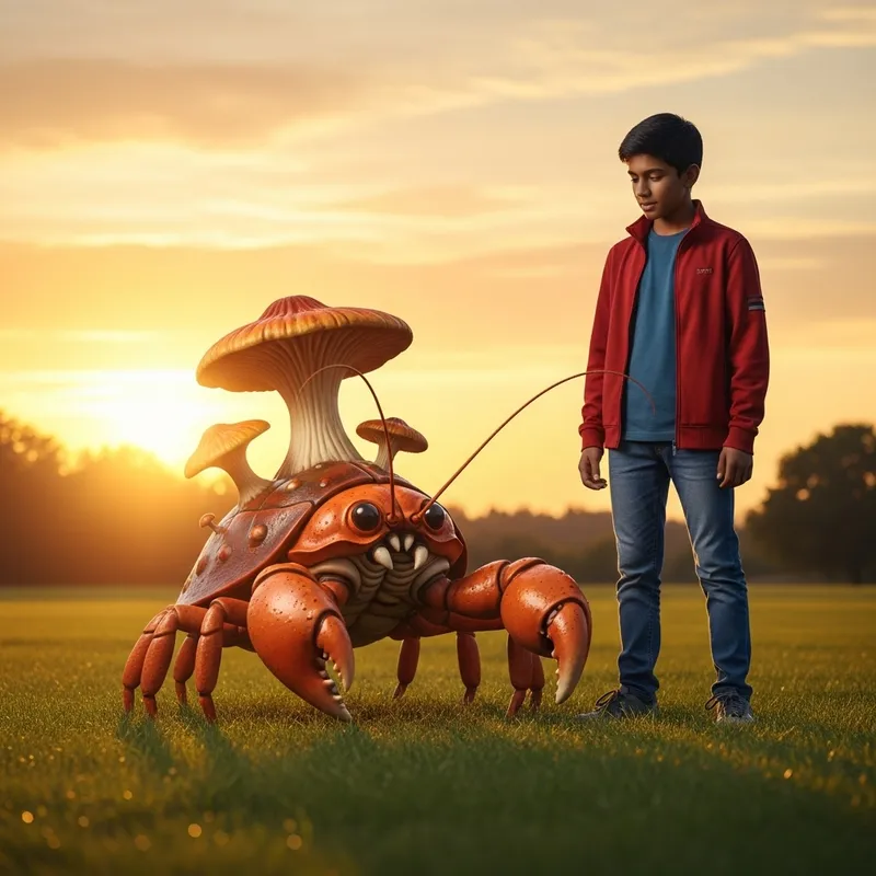 Parasect and Trainer in Grassy Field | Beautiful Pokemon Scene Parasect and Trainer in Grassy Field | Beautiful Pokemon Scene