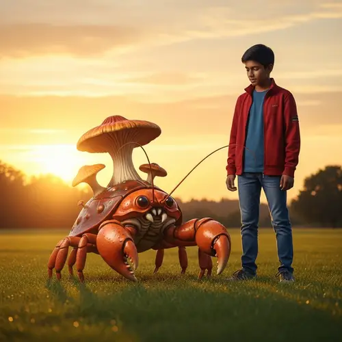 Parasect and Trainer in Grassy Field | Unique Pokemon Encounter