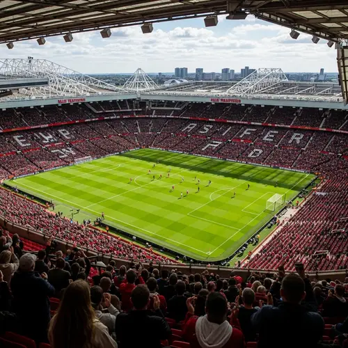 Old Trafford Stadium, Manchester | Lively Football Match Scene