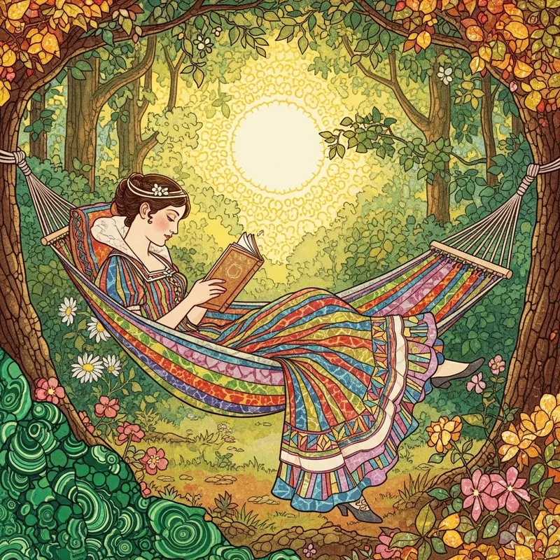 Enchanting Storybook Scene in a Forest Garden