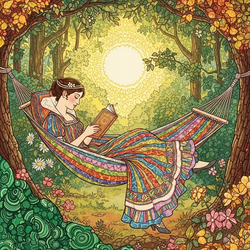 Enchanting Storybook Scene in a Forest Garden