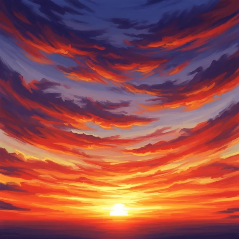 Colorful Sunsets: Abstract Interpretation and Emotive Panorama