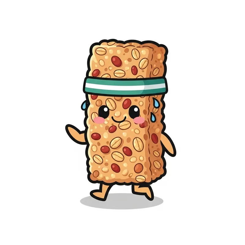 Winning Granola Bar: Marathon Champion Cartoon