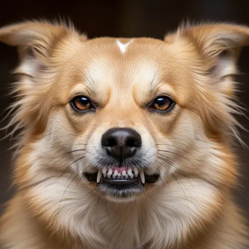 Intense Anger Displayed by Controlled Canine