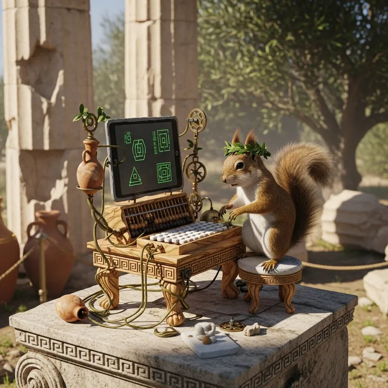 Antique Computer Usage by Squirrel in Ancient Greece - Unusual Technology Scene
