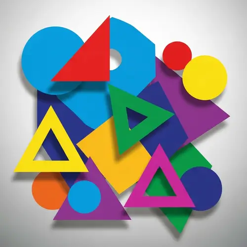 Colorful Geometric Shapes Abstract Art