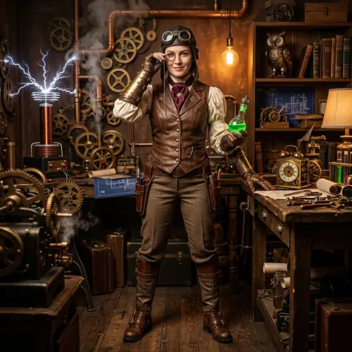 Steampunk Inventor Photo Booth Style Preview