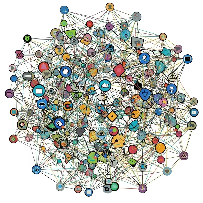 Abstract Backlink Network Visualization | Website Connections